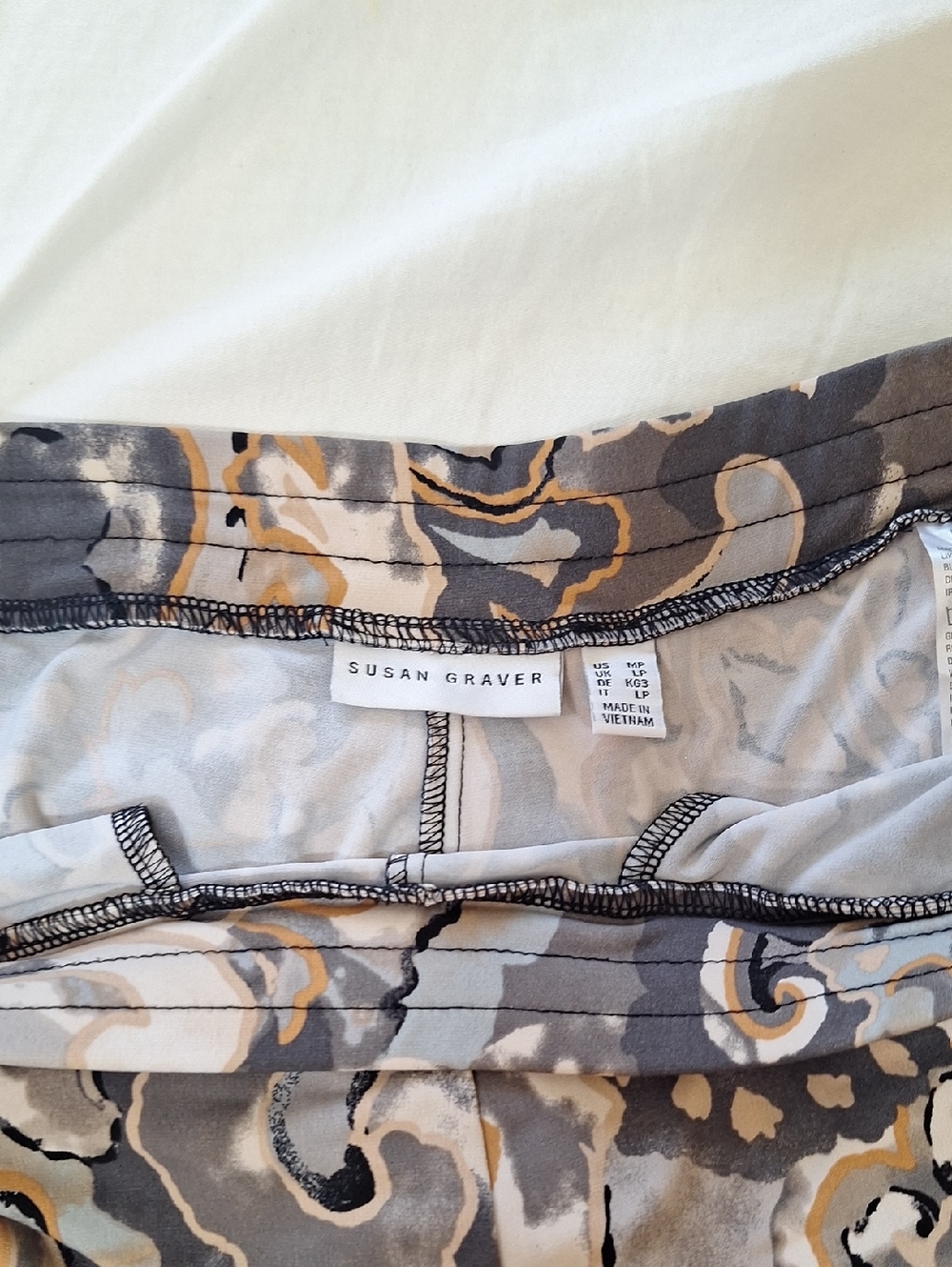 Boho Paisley Floral Wide Leg Cropped Pants Earth Tones - Picture 6 of 13